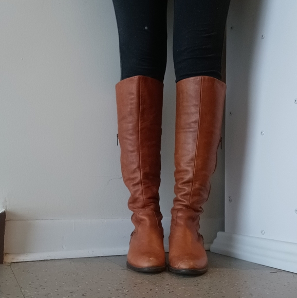 ⚡️SALE⚡️Davos Gomma Brown Leather Knee High Boots - Picture 9 of 13